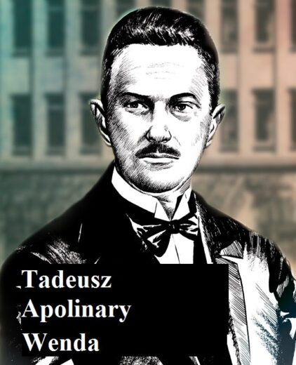 Grafika promująca film dokumentalny Aliny Czerniakowskiej o Tadeuszu Apolinarym Wendzie.