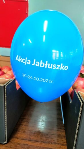 Balon promujący akcję "Jabuszko".