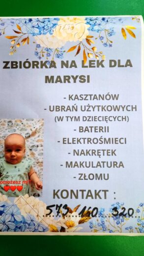 Plakat akcji dla Marysi.