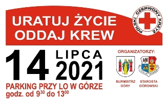 Plakat promujący akcję "Uratuj życie, oddaj krew".