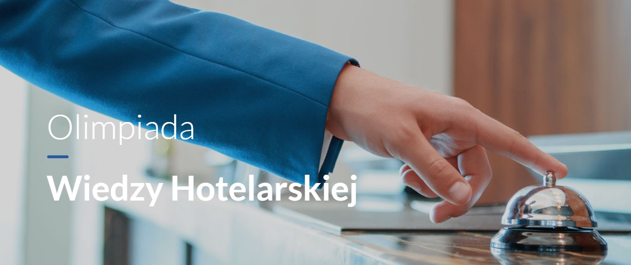 Grafika promująca XV Olimpiadę Wiedzy Hotelarskiej