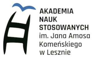 Logo Akademii Nauk Stosowanych im. Jana Amosa Komeńskiego w Lesznie.