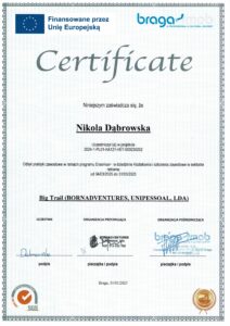 Certyfikat - Dąbrowska